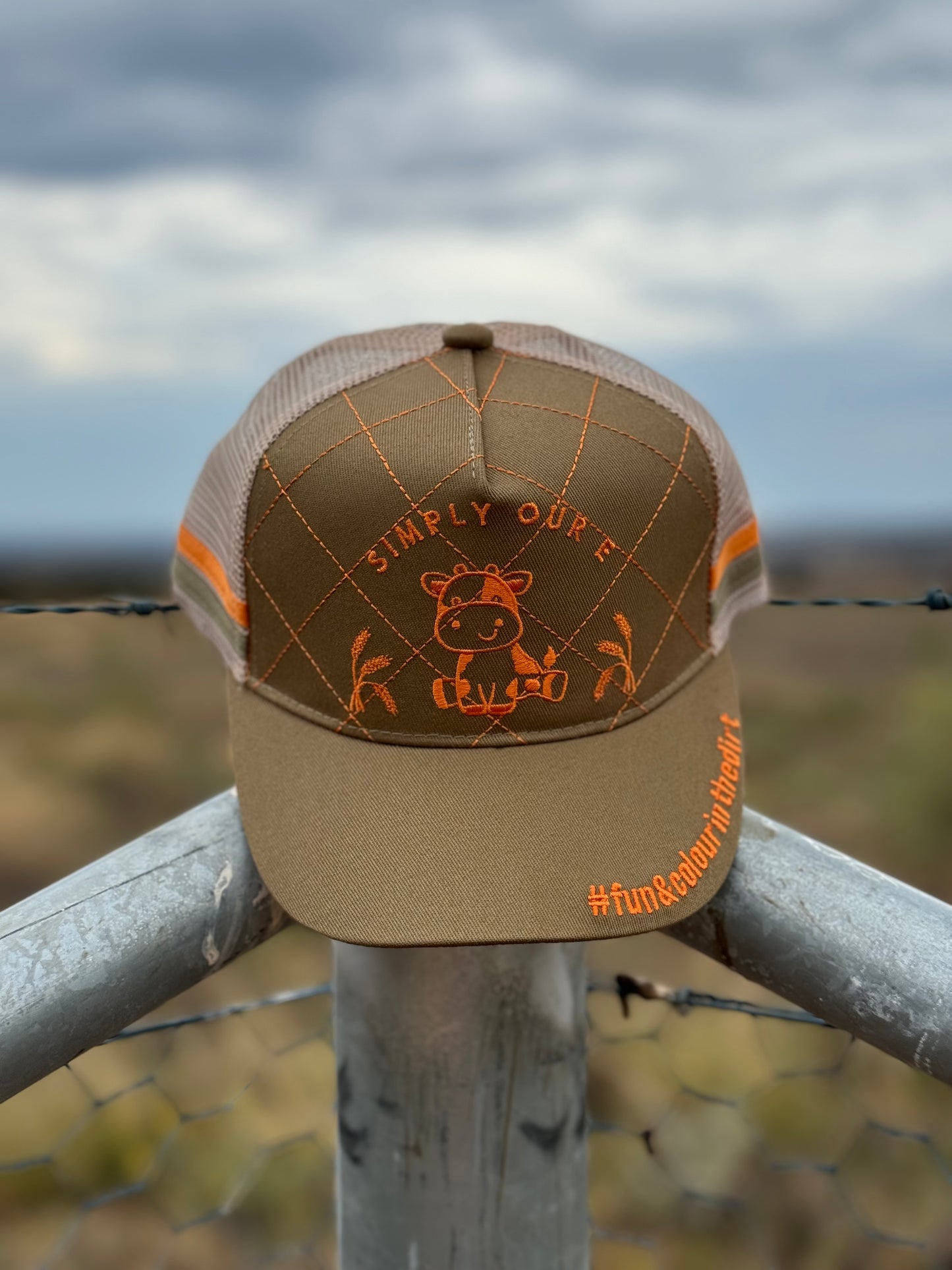 Green/ orange Trucker Cap