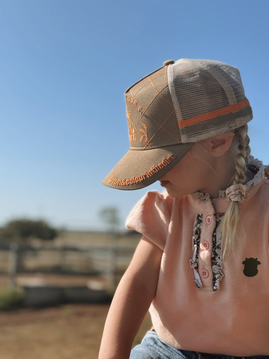 Green/ orange Trucker Cap