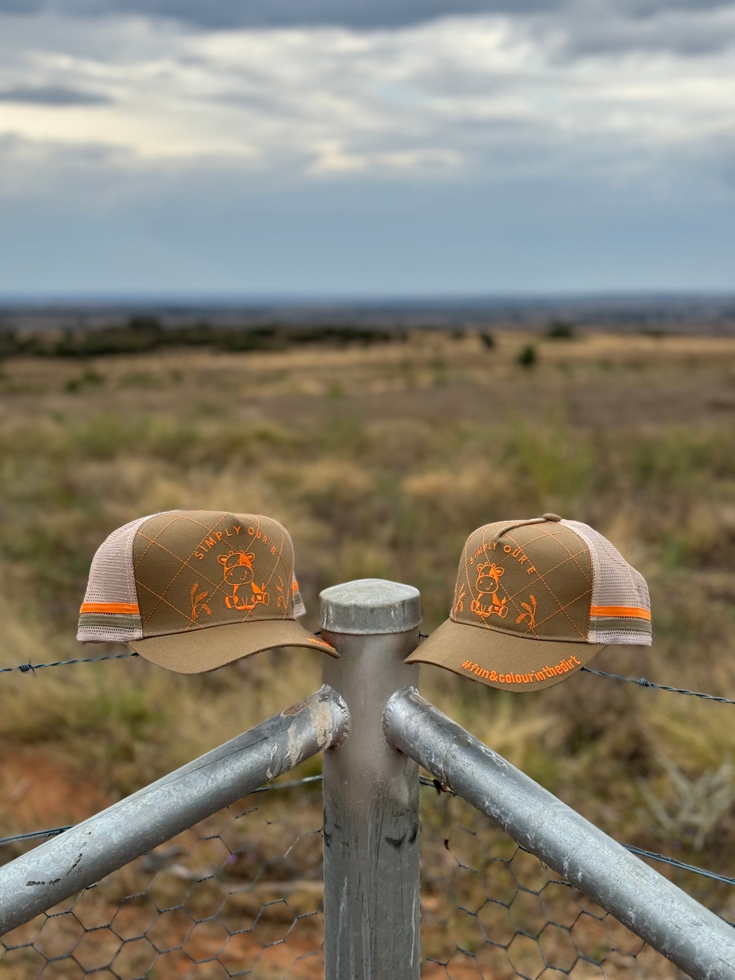 Green/ orange Trucker Cap